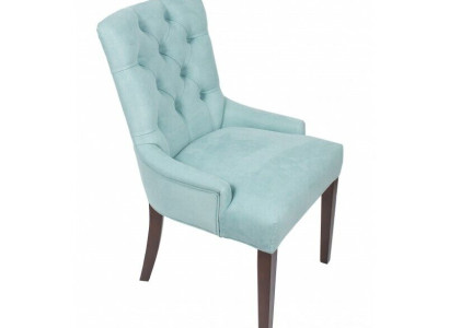 Moderne Hellblaue Chesterfield Stuhlgarnitur Designer Lehnstühle Luxuriöse Sitzmöbel